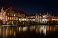 the old harbour of Enkhuizen by night