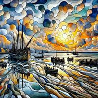 Das Wattenmeer im Picasso-Stil 2