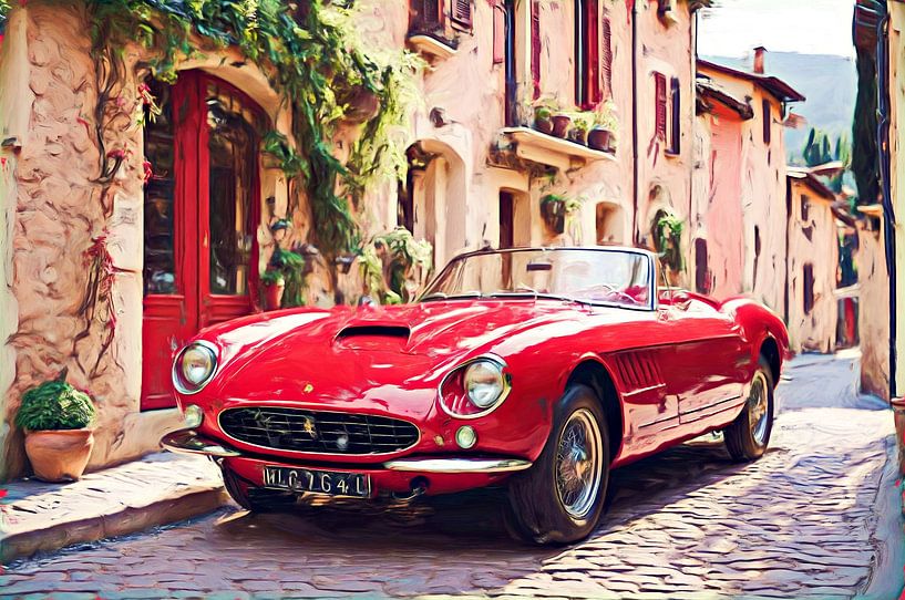 Ferrari 250 Cabriolet - rosso von DeVerviersBelgium