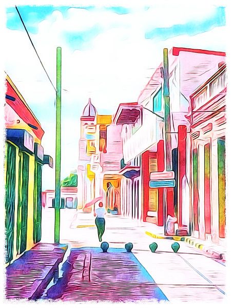 On the road in Cuba, motif 1 by zam art