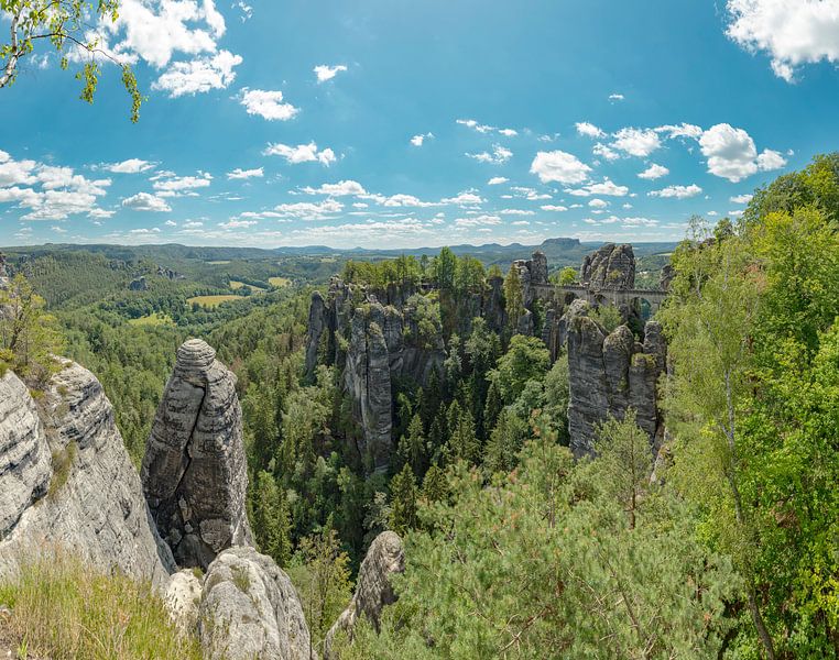 Basteibrücke, Nationalpark Sächsische Schweiz, Lohmen, Sachsen, Deutschland, von Rene van der Meer