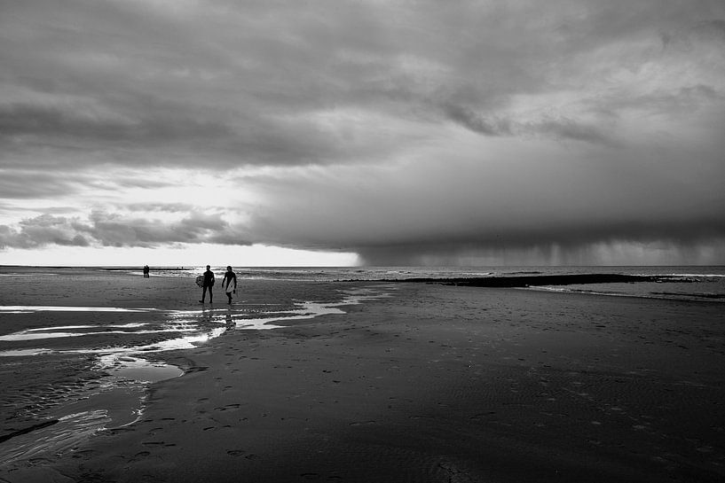 Surfing along the Dutch coast by eric van der eijk