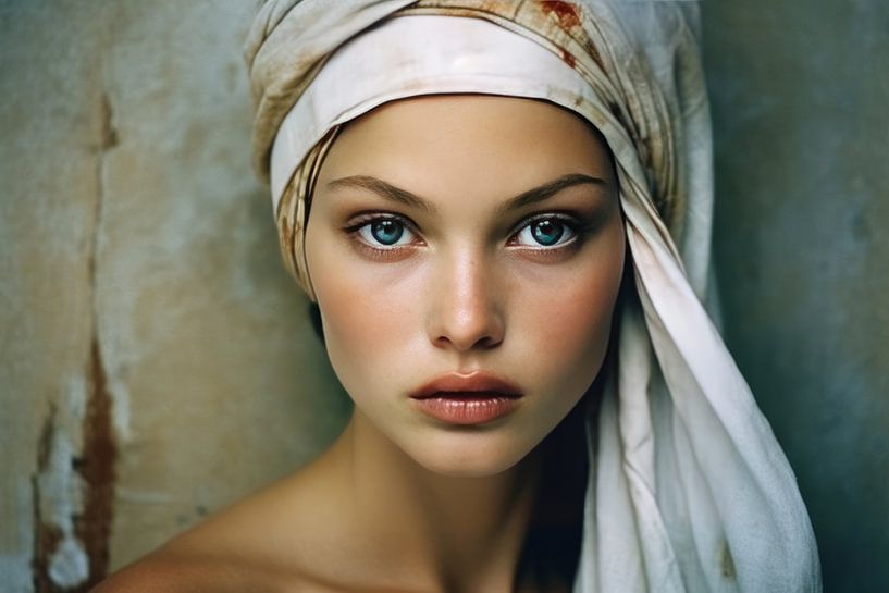 Porträt in Pastellfarben von Carla Van Iersel