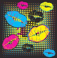 Bunte Lippen als Pop Art Design