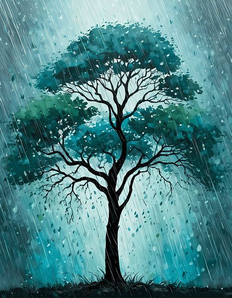 Gelassenheit im Regen von Artistic