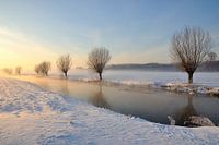 Malerische Winterlandschaft in den Niederlanden