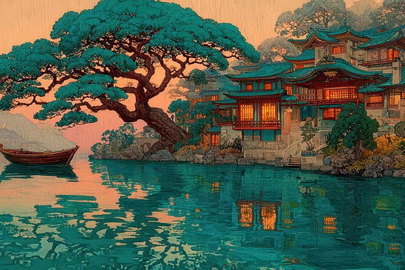 Japanischer Kunsttempel im Park von Egon Zitter