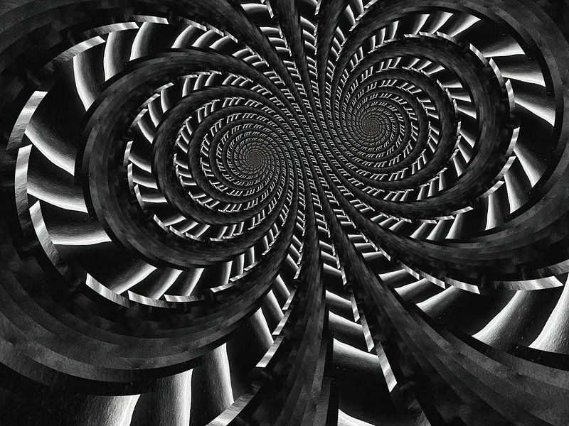 spirals black and white by Klaartje Majoor