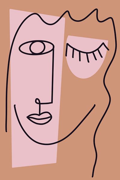 abstraktes minimalistisches Gesicht von pcperle