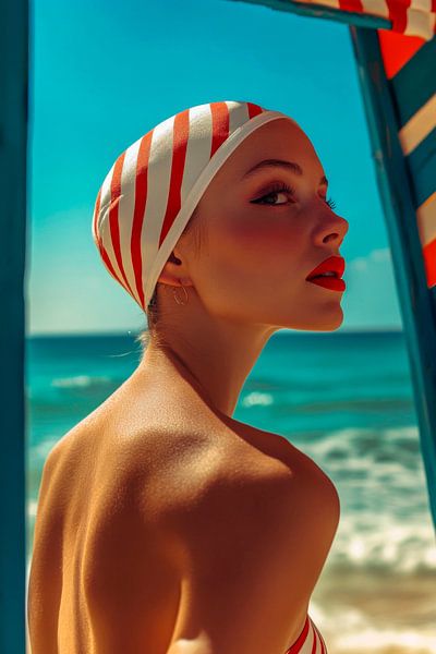 Un été radieux au bord de la mer par Poster Art Shop