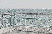 Hek aan zee in Brighton - Tekening