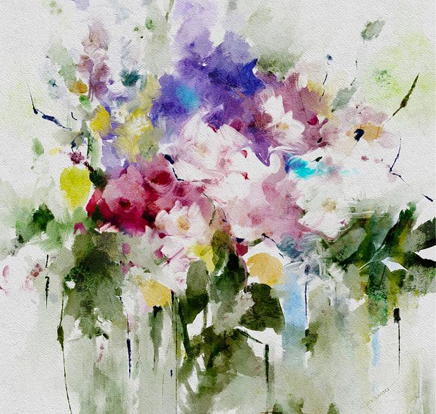 Bunter Strauß von annemiek art