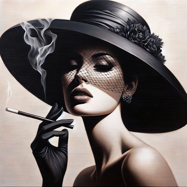 Dame mit Hut III von Art Studio RNLD