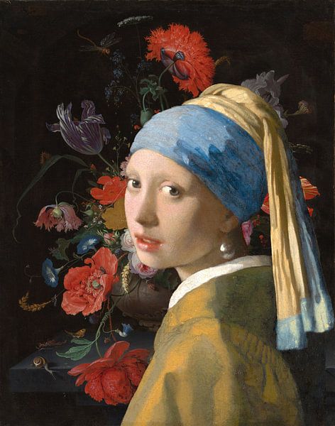 The girl with the pearl earring &amp; still life with flowers and a watch by Eigenwijze Fotografie