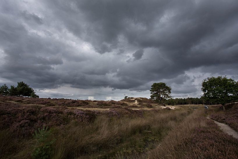 Donkere luchten boven Heidestein von Stephan van Krimpen