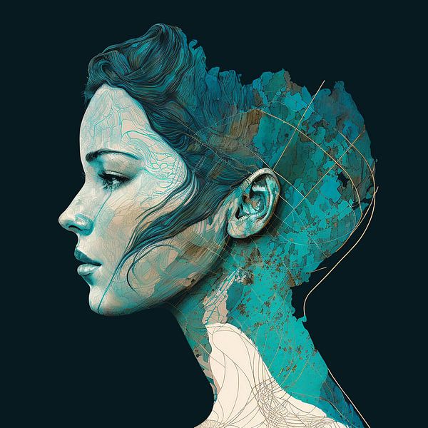 Cool Serenity Dark Blue by Color Square