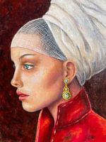 Young woman with fond memory