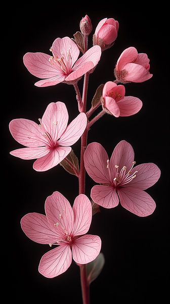 Fleur rose pâle portrait debout panorama par TheXclusive Art