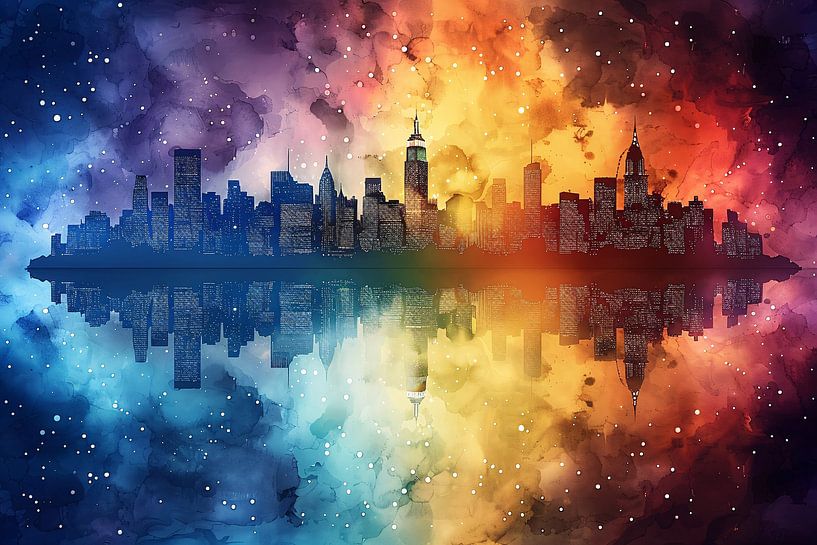 Vue abstraite de la ville par Art & Soul Creations