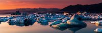 Jokulsarlon at sunset