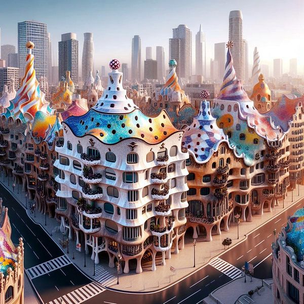Antoni Gaudi City 4 par Yvonne van Huizen
