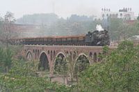 Stoomtreintje op de Xingyang Clay Railway