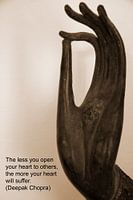 Des te minder je je hart openstelt voor anderen, des te meer zal je lijden.