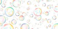 Floating soap bubbles in pencil & pastel