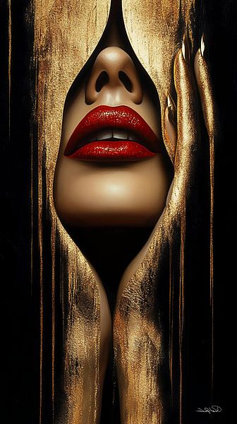 gold - black - red by Gelissen Artworks