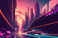 Cyber-speed, hyper-lapse, vaporwave