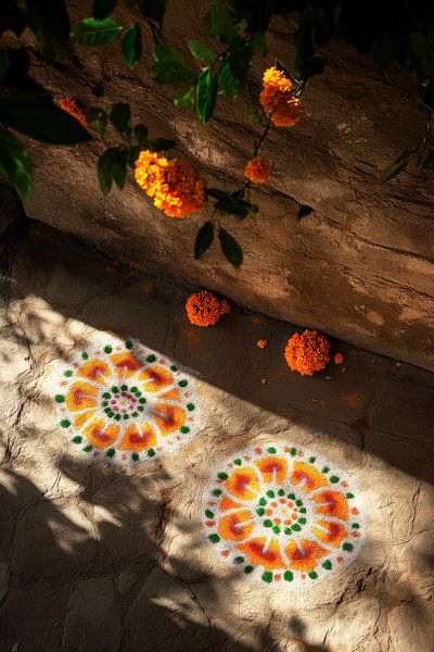 Blühende Rangoli-Kunst von Poster Art Shop