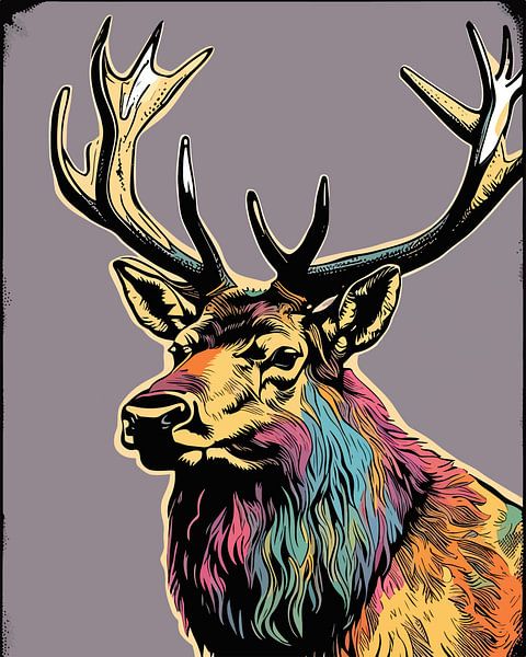 Elk Grandeur - Pop Art Designs by SOTA ArtSign