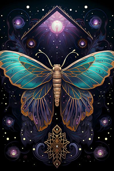 Himmelblauer lila Schmetterling von haroulita