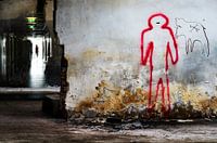 Exit diptych graffiti