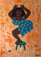 Lucita wird von einer Kakerlake erschrocken