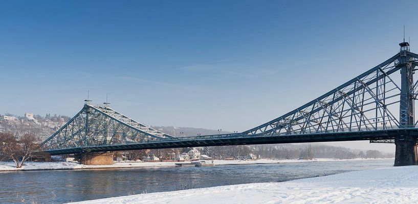 Elbe Bridge &quot;Blue Wonder&quot;, Dresden by Gunter Kirsch