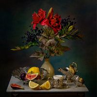 Stillleben Feigen und Zitronen.