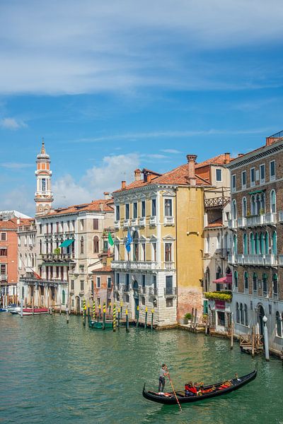 Gondel auf dem Kanal in Venedig, Italien von Jan Fritz