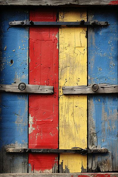 Abstrakte bunte Tür von Art & Soul Creations