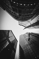 Financial District in London Black & White