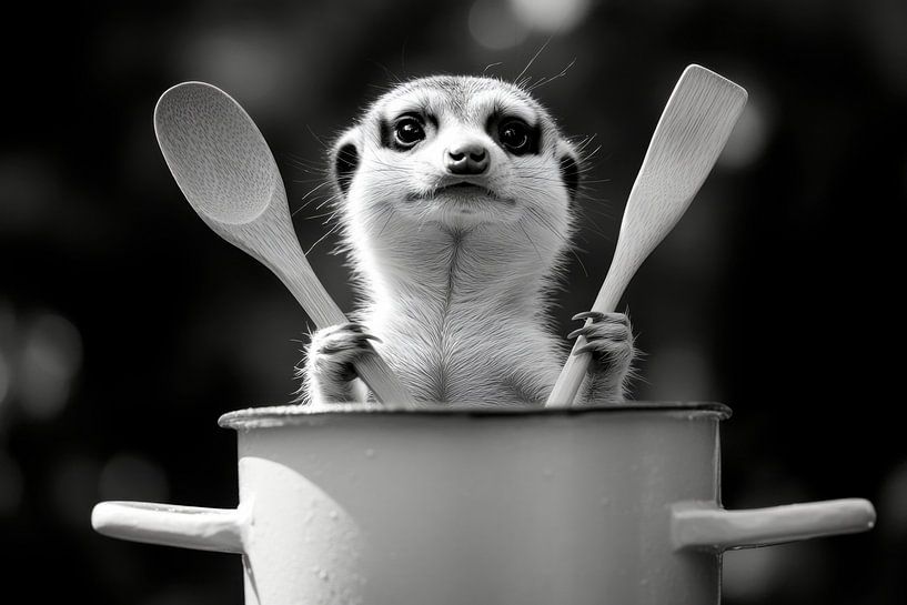 Cuisinier suricate par Poster Art Shop