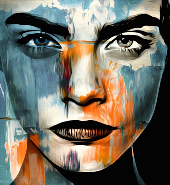 Just Face - Abstrakt Game Motiv Cara Delevingne von Team W 32 Gallery