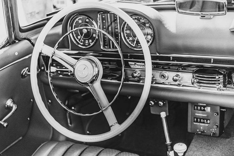 Mercedes 300 SL Roadster Klassiker Cabriolet Sportwagen Interieur von Sjoerd van der Wal Fotografie