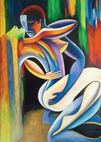 Leidenschaftliche Umarmung