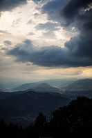 View mountains with clouds Trento
