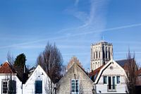 Katharinenkirche und Häuser im historischen Brielle
