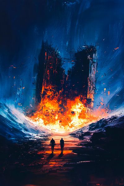 Feurige Welle der Zerstörung von Poster Art Shop