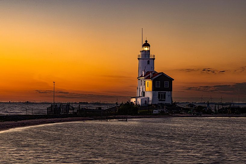 The horse of Marken, lighthouse in the Netherlands by Gert Hilbink