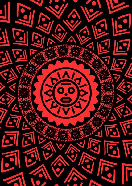 Design du dieu soleil aztèque par BRZ999