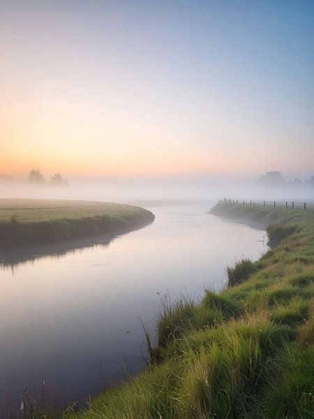 Fluss der Morgenstille- Rivier van ochtendstilte von Christina Bauer Photos
